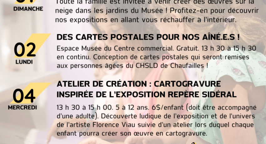 Semaine de relâche 2026